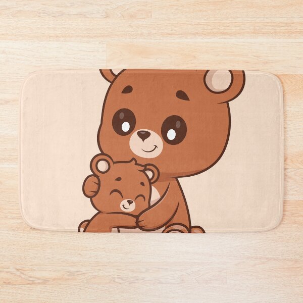 Item preview, Cute Bear Hugging Baby Bear Cartoon Vector Icon Illustration designed and sold by hjian8219.