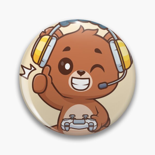 Item preview, Cute Bear Gaming Cartoon Vector Icon Illustration designed and sold by hjian8219.
