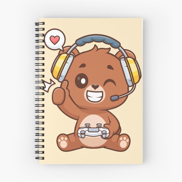 Item preview, Cute Bear Gaming Cartoon Vector Icon Illustration designed and sold by hjian8219.