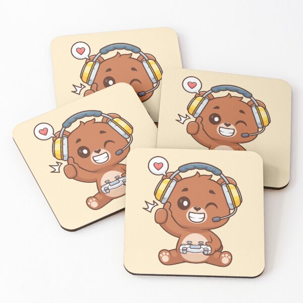 Item preview, Cute Bear Gaming Cartoon Vector Icon Illustration designed and sold by hjian8219.