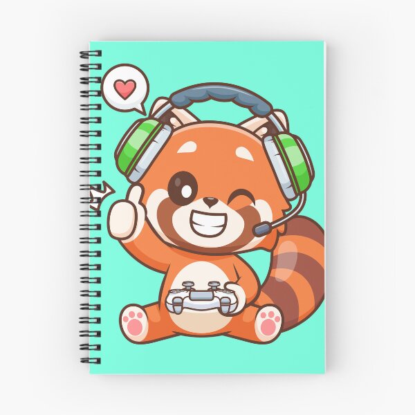 Item preview,  Cute Red Panda Gaming Cartoon Vector Icon Illustration designed and sold by hjian8219.