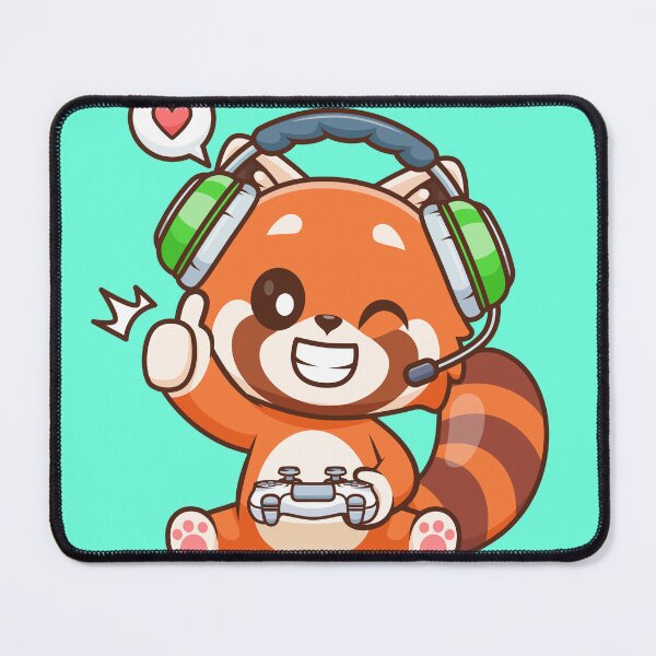 Item preview,  Cute Red Panda Gaming Cartoon Vector Icon Illustration designed and sold by hjian8219.