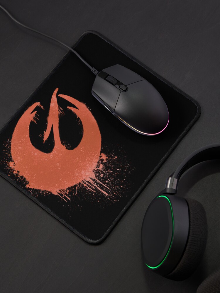 Imagen 4 de 5, Alfombrilla de ratón con la obra Logotipo del escuadrón Orange Bird of Fire, rebelde, inspirado en Sabine Wren, diseñada y vendida por SqueakySketches.