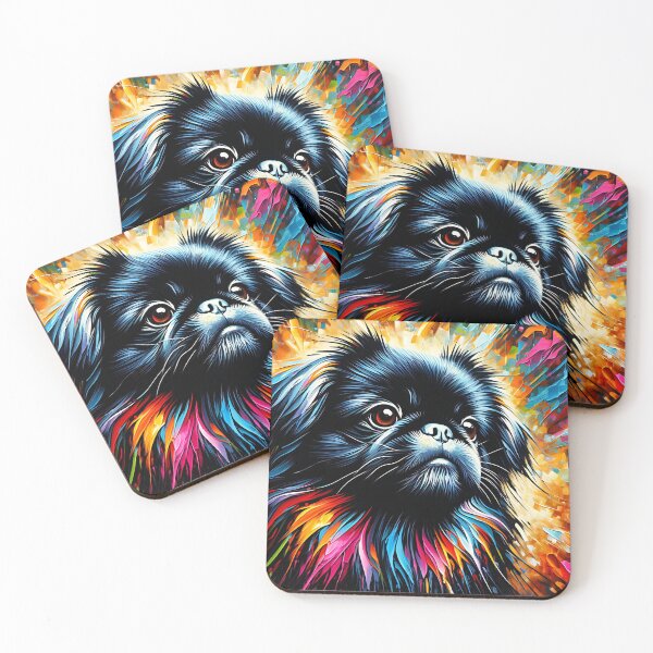 Item preview, Pekingese Black Dog Acrylic Print Pet Portrait Pet Lovers designed and sold by Puppy Puzzles Plus.