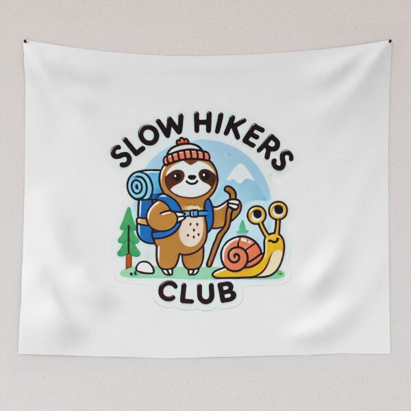Item preview, Slow Hikers Club Sloth and snail hiking designed and sold by BrinaandPops.