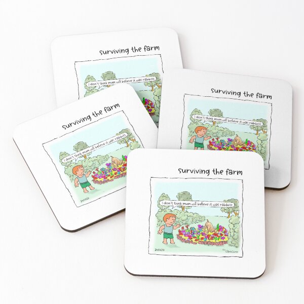 Item preview, Cartoon - life on an Aussie Farm - rabbits designed and sold by ClarkChrisComic.