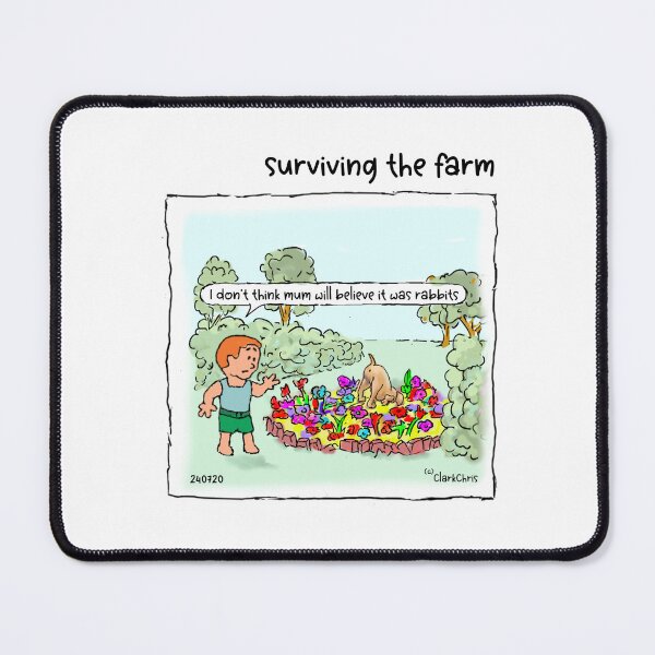 Item preview, Cartoon - life on an Aussie Farm - rabbits designed and sold by ClarkChrisComic.