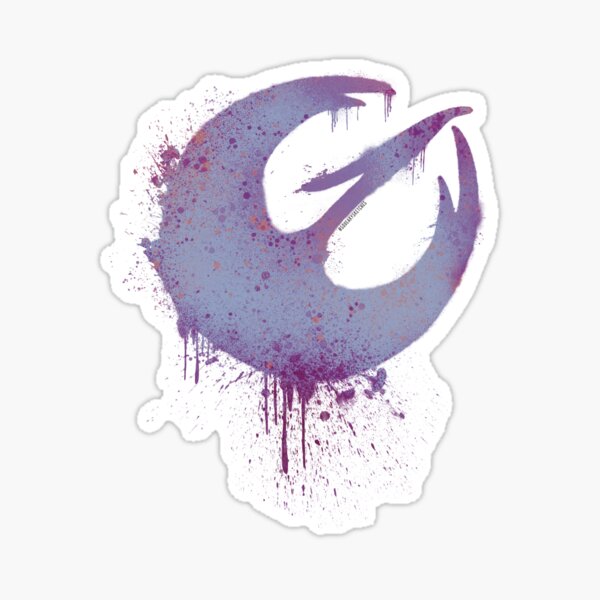 Vista previa del artículo con la obra «Logotipo del escuadrón Lavender Bird of Fire, rebelde, inspirado en Sabine Wren», diseñado y vendido por SqueakySketches.