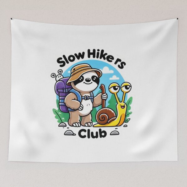 Item preview, Slow Hikers Club Sloth and snail hiking designed and sold by BrinaandPops.