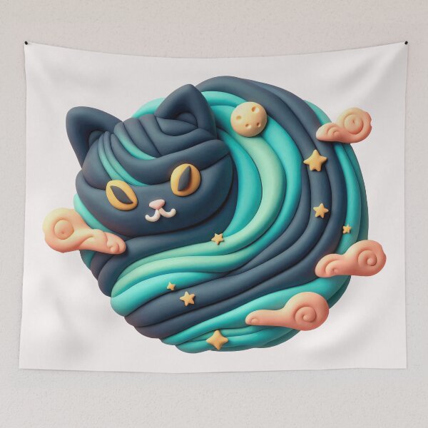 Item preview, Cosmic Feline Fantasy - Whimsical Space Cat designed and sold by zoughlal.