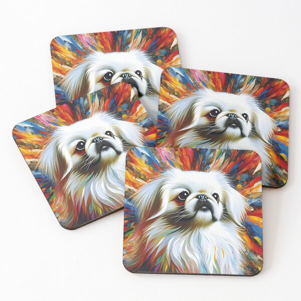 Item preview, Pekingese White Dog Acrylic Print Pet Portrait Pet Lovers designed and sold by Puppy Puzzles Plus.