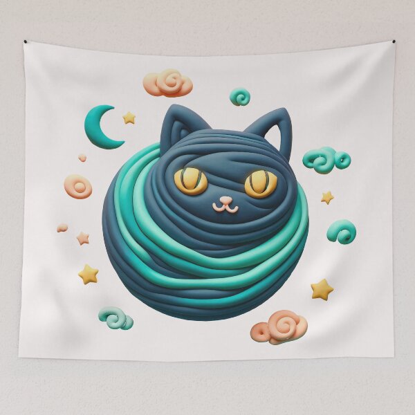 Item preview, Galactic Whiskers: A Cosmic Cat’s Dream designed and sold by zoughlal.