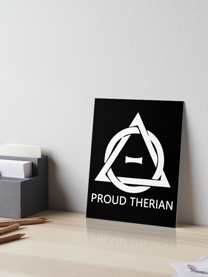 Theta-Delta Therian Symbol Therianthropy NATURE THEME WOOD Poster