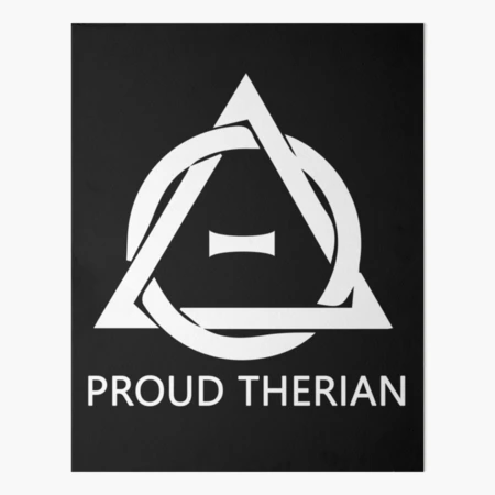 Theta-Delta Therian Symbol Therianthropy WHITE PROUD THERIAN Art Board  Print for Sale by PD Therian