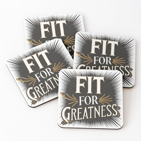 Item preview, Fit for Greatness Motivational Typography Design designed and sold by Bmd4Fitness.