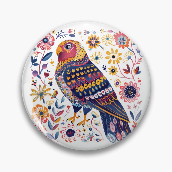 Artikelvorschau, Farbenfrohe Vogelillustration, umgeben von lebendigen Blumenmustern, perfekt für Design- und Kunstprojekte. entworfen und verkauft von primtawan.