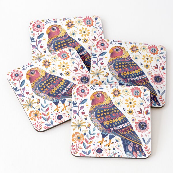 Item preview, Colorful bird illustration surrounded by vibrant floral patterns, perfect for design and art projects. designed and sold by primtawan.