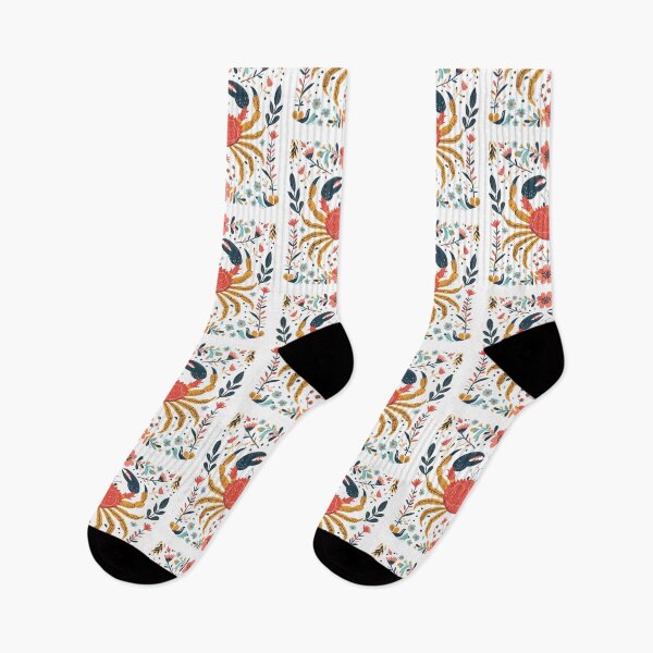 Item preview, Colorful crab illustration surrounded by intricate floral patterns in a symmetrical design, emphasizing marine and nature themes. designed and sold by primtawan.