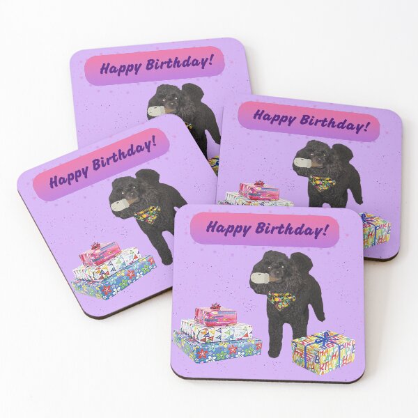 Item preview, Happy Birthday Featuring Merveille the Toy Poodle designed and sold by priesterjen.