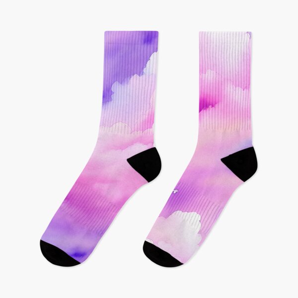 Item preview, Pink and purple dreamy watercolor clouds for vibrant maximalist decor designed and sold by kathrynchill.