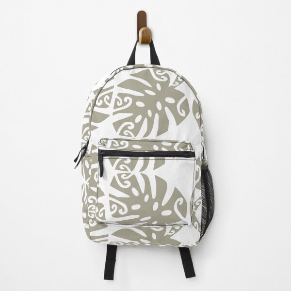Item preview, MARAMA - gray (Polynesian plant pattern) designed and sold by Nesian-Tahiti.