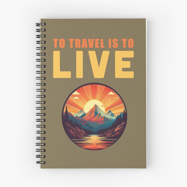 Item preview, TO TRAVEL IS TO LIVE mountain sunset designed and sold by La Loca.