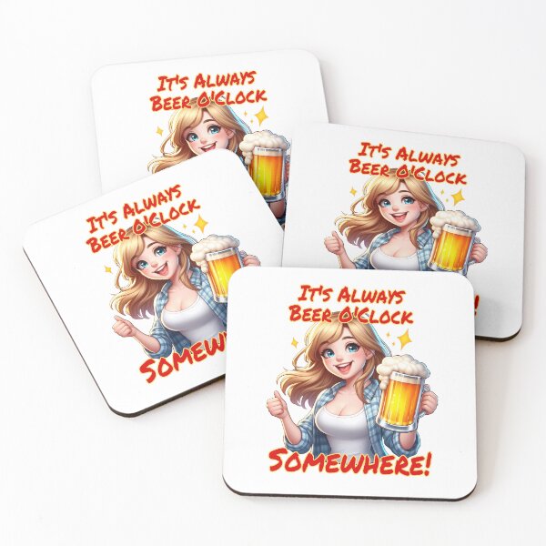 Item preview, It's always beer o'clock, somewhere!  designed and sold by Black Sands Art.
