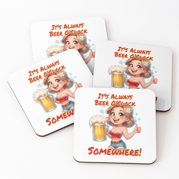 Item preview, It's always beer o'clock, somewhere!  designed and sold by Black Sands Art.
