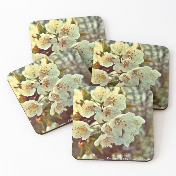 Item preview, White Cherry Blossoms designed and sold by Robyn Eggs Art.