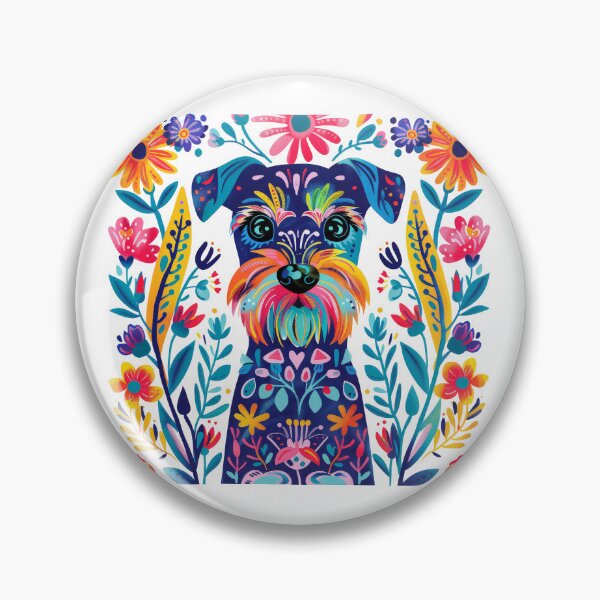 Item preview, Colorful illustrated dog with floral background, vibrant design perfect for creative projects and decor. designed and sold by primtawan.