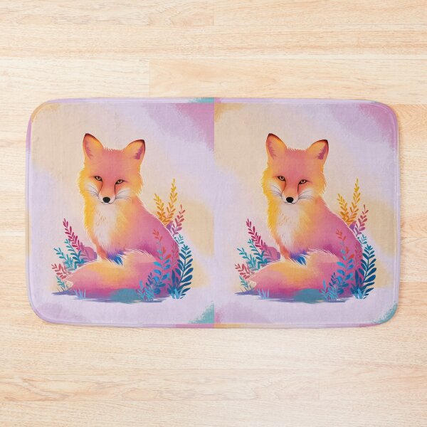 Item preview, Cute Fox. Adorable fox, watercolor fox, fox drawing, floral fox, fox image designed and sold by FoxVibes.
