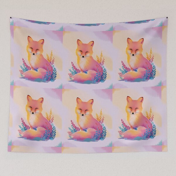 Artikelvorschau, Süßer Fuchs. Entzückender Fuchs, Aquarellfuchs, Fuchszeichnung, Blumenfuchs, Fuchsbild entworfen und verkauft von FoxVibes.