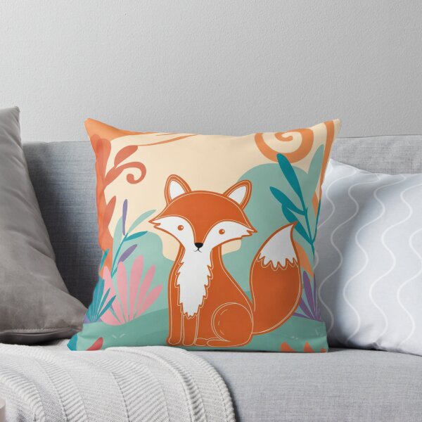 Item preview, Cute Fox. Adorable fox, watercolor fox, fox drawing, floral fox, fox image designed and sold by FoxVibes.