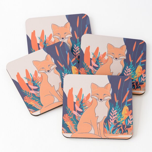 Item preview, Cute Fox. Adorable fox, watercolor fox, fox drawing, floral fox, fox image designed and sold by FoxVibes.