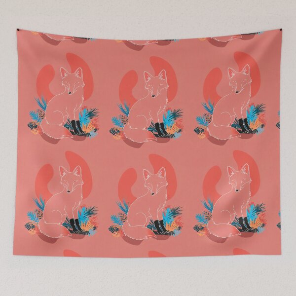 Item preview, Cute Fox. Adorable fox, watercolor fox, fox drawing, floral fox, fox image designed and sold by FoxVibes.