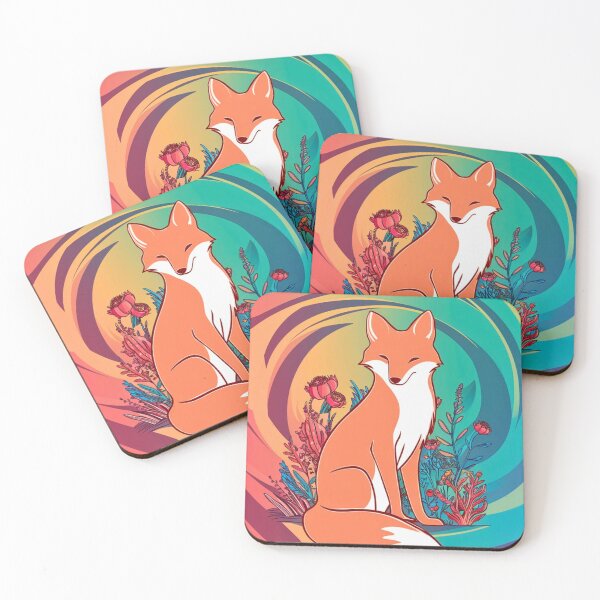Artikelvorschau, Süßer Fuchs. Entzückender Fuchs, Aquarellfuchs, Fuchszeichnung, Blumenfuchs, Fuchsbild entworfen und verkauft von FoxVibes.