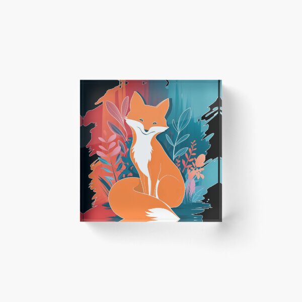 Item preview, Cute Fox. Adorable fox, watercolor fox, fox drawing, floral fox, fox image designed and sold by FoxVibes.
