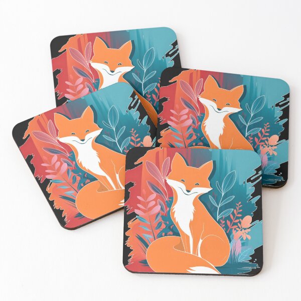 Item preview, Cute Fox. Adorable fox, watercolor fox, fox drawing, floral fox, fox image designed and sold by FoxVibes.
