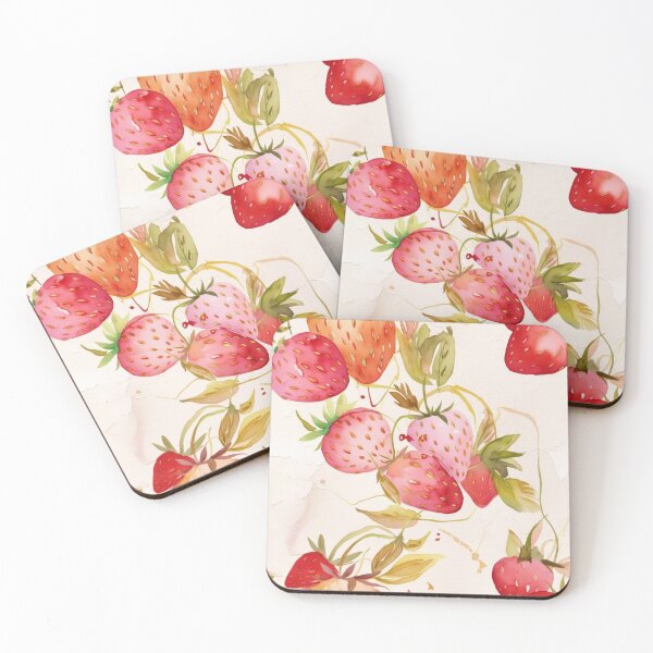 Item preview, Strawberry Watercolor Pattern designed and sold by ww-creative.