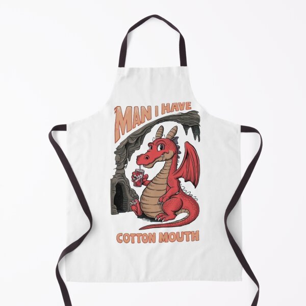 Item preview, Cartoon Red Dragon Drinking a Soda complaining of cotton mouth designed and sold by EmeraldCauldren.