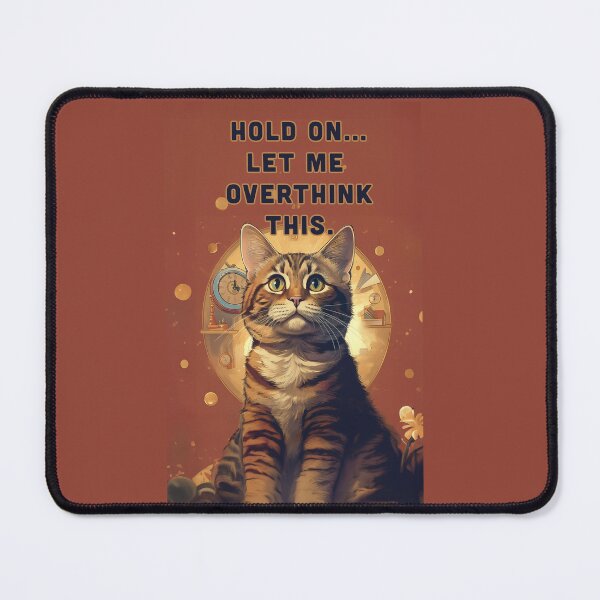Item preview, CUTE KITTY OVERTHINK QUOTES designed and sold by La Loca.