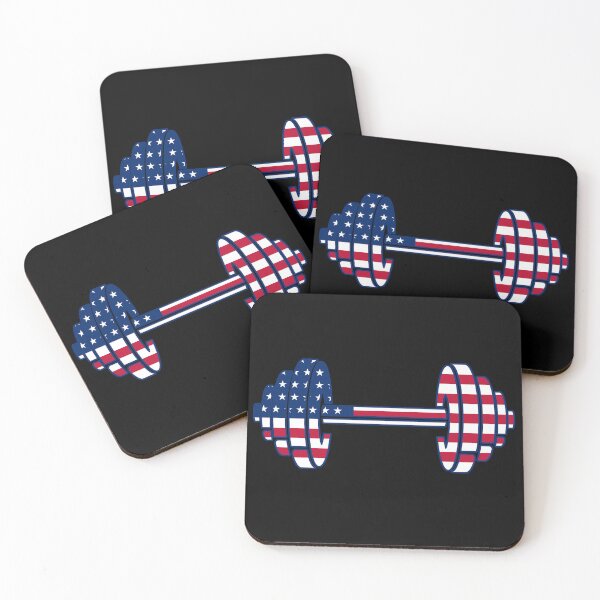 Item preview, USA flag Dumbbell Bodybuilding  designed and sold by SusanaDesigns.
