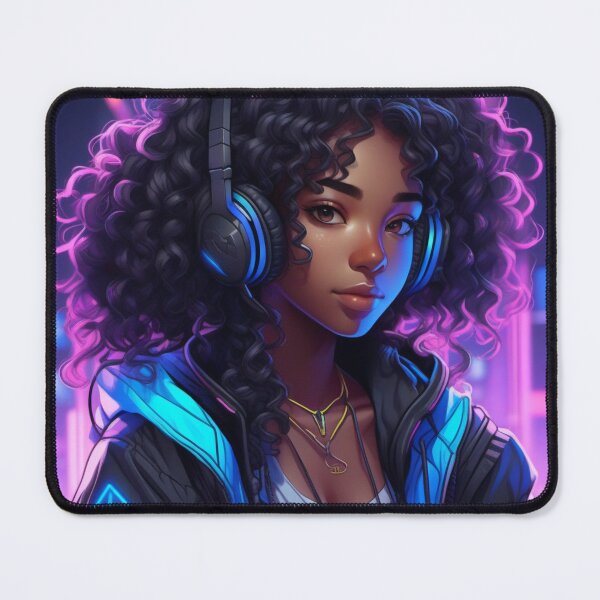 Item preview, Late Night Female Gamer Neon Purple designed and sold by TeachersCubby.