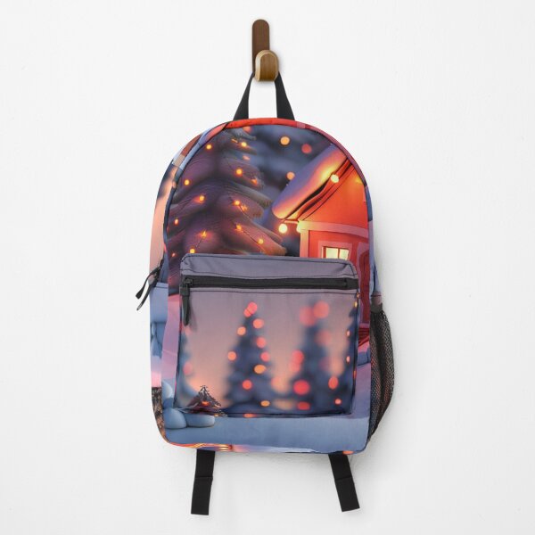 Item preview, Cozy Winter Cottage with Festive Lights designed and sold by ManeeStore.