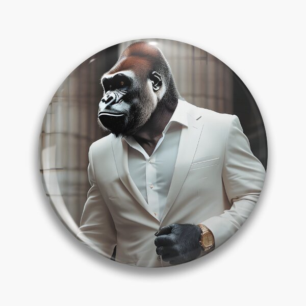 Item preview, Elegant Businessman Gorilla Art - Sophisticated Animal Portrait designed and sold by Artificial Craft.