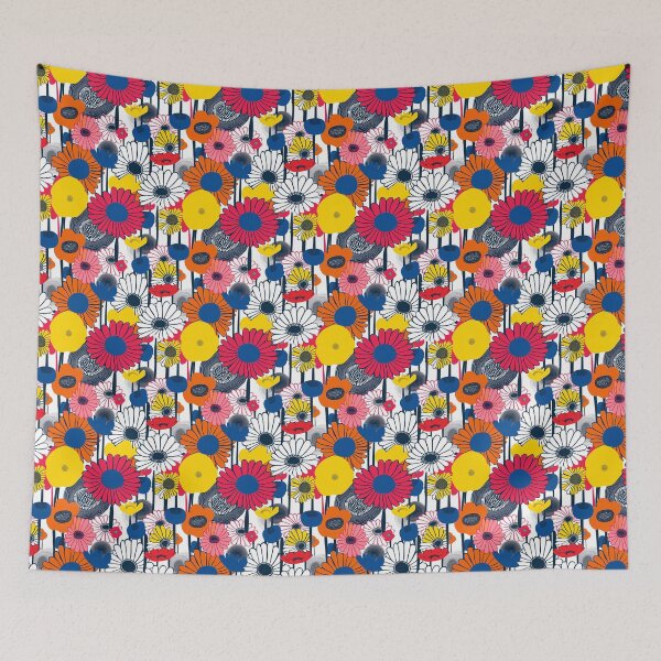Aperçu de l'œuvre Motif floral rétro audacieux créée et vendue par MindFulStudios.