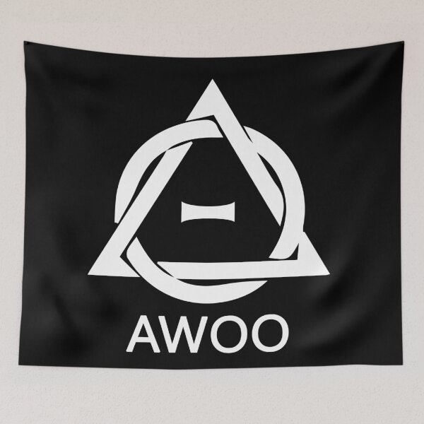 Item preview, Theta-Delta Therian Symbol Therianthropy WHITE "AWOO" designed and sold by PD Therian.