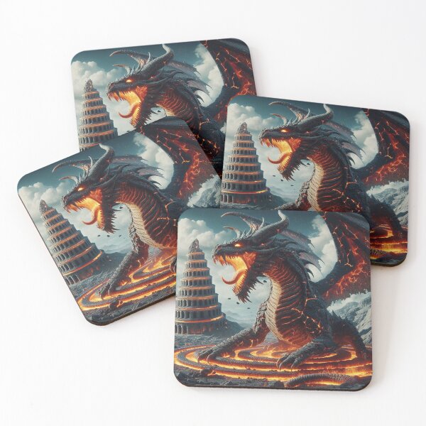 Item preview, Lava Dragon and The Spiral Tower designed and sold by Xsquilax.