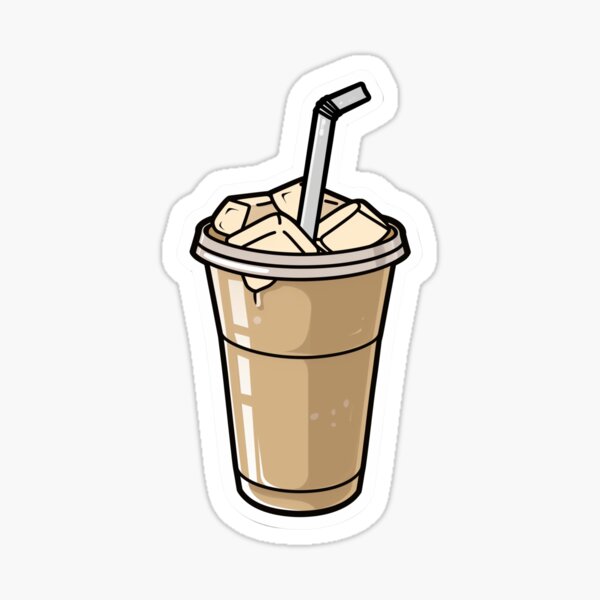 Item preview, Cute Iced Coffee Sticker designed and sold by ffatts.