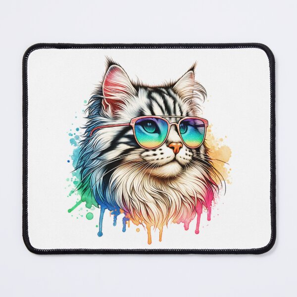 Item preview, Watercolor American Bobtail Cat Wearing Sunglasses designed and sold by TheAnimalZ00.